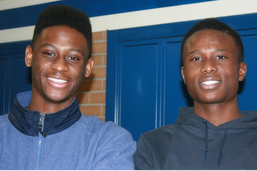 Deitrick Young (left) and Anton Webster are on the boys basketball team this year.