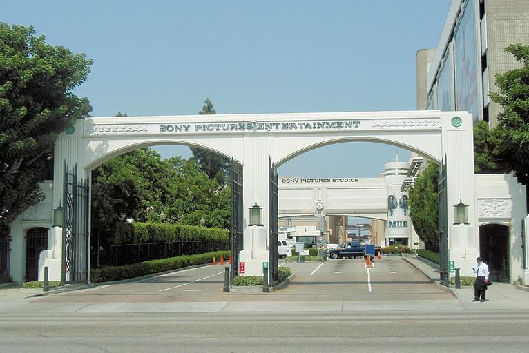 The main entrance to the Sony Pictures Entertainment studio lot in Culver City.