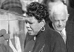 Ms. Maya Angelou reciting her poem On the Pulse of Morning at President Bill Clintons inauguration in 1993.