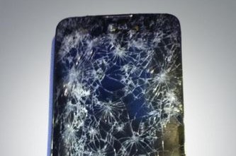 Alicia Konsezs phone ended up shattered after a car drove over it in the student parking lot in February.