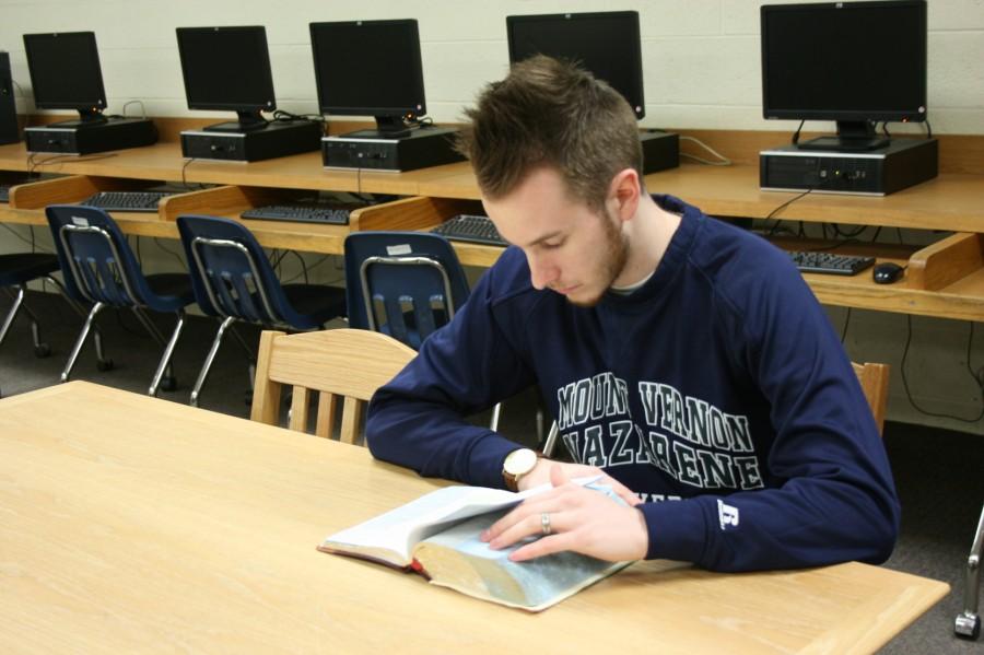 Senior Trent Tuttle enjoys reading his Bible in his spare time. Tuttle hopes to become a pastor.