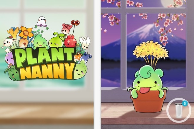 Plant Nanny is an app that promotes drinking water. It was voted the best app of 2013 in the iTunes App Store. 