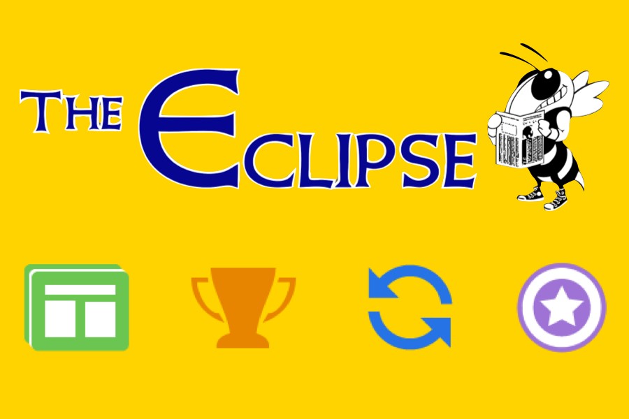 The Eclipse has four badges from School Newspapers Online. The Site Page Excellence and Continuous Coverage badges were awarded to the news site April 14.