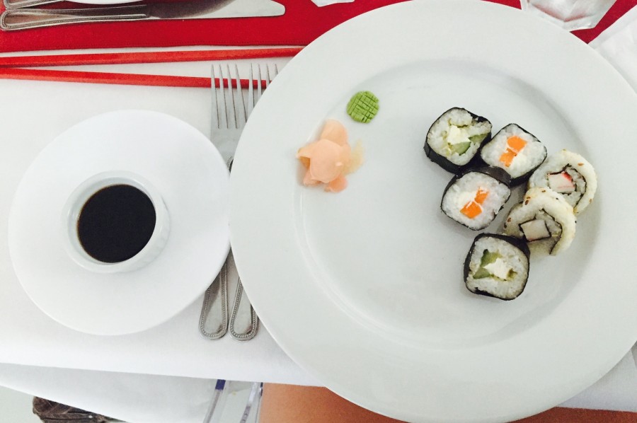 The Bahamas offered a variety of cuisine. I tasted sushi for the first time at a Chinese restaurant.