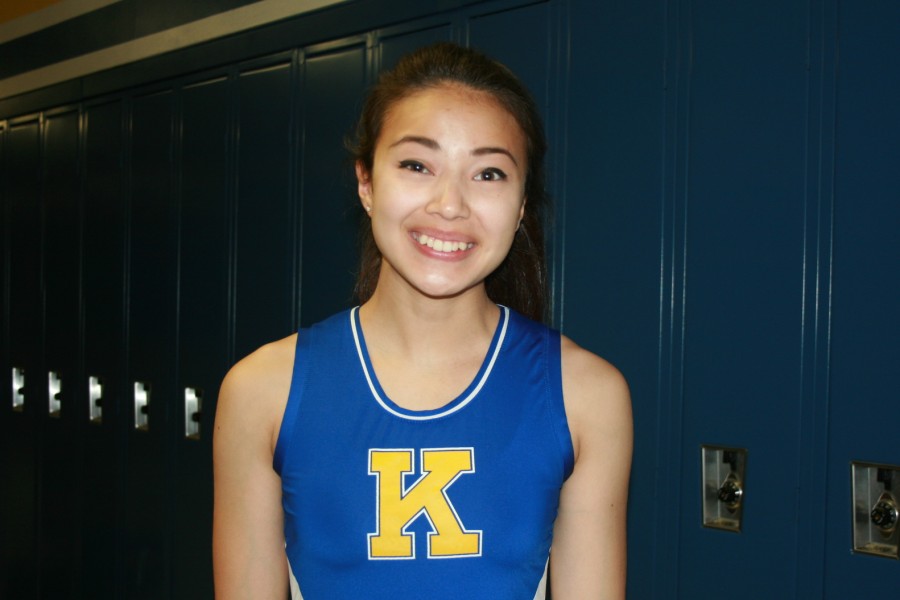 Junior Alysa Figgins won her match against Imlay City on April 28. The Hornest won the overall match 5-3. 