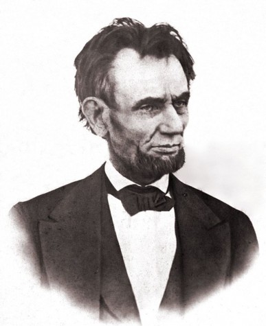 A portrait of President Abraham Lincoln. This is the last known high-quality photograph of him.