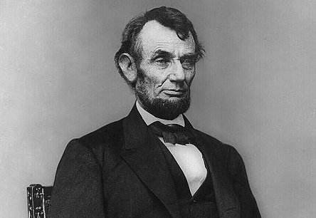A portrait of President Abraham Lincoln.