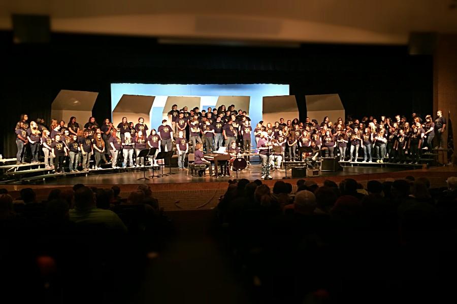 The choir students begin their May 20 concert.