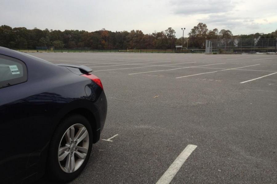 The parking lot at Ward Melville High School in East Setauket, N.Y., is empty on senior skip day 2011.