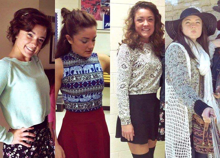 Junior Karmen Bishoff shows off her style in four different outfits. 
