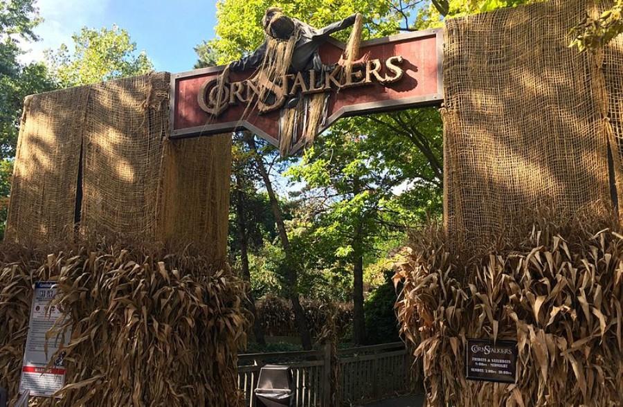 The entrance to CornStalkers, one of the haunted attractions at Cedar Point during HalloWeekends.