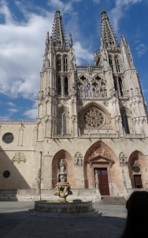 The cathedral in Burgos was built in 1221, and is still in use today. 