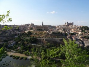 Raul takes us to a place with a wonderful view of Toledo. 