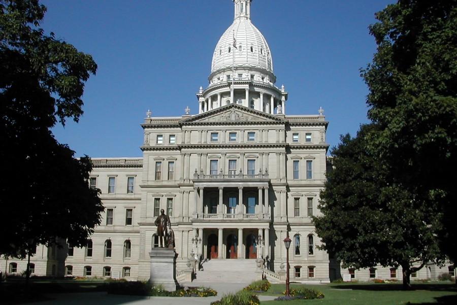 The Michigan state capitol.