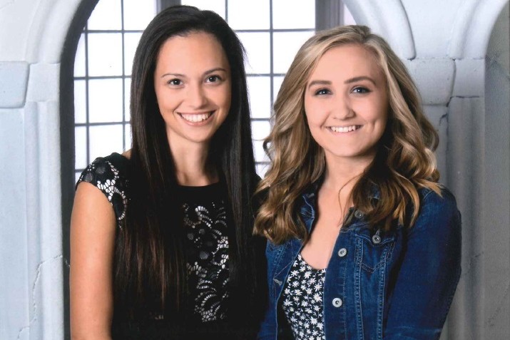 Lia Silvas and Kaitlyn VanOoteghem represent the Sophomore Class on the 2015 homecoming court.