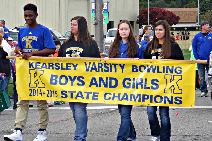 Bowling shows off its state championship victory status.