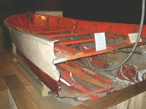 The remains of one of the Fitzgerald's lifeboats sits in the S.S. Valley Camp Steamship Museum.