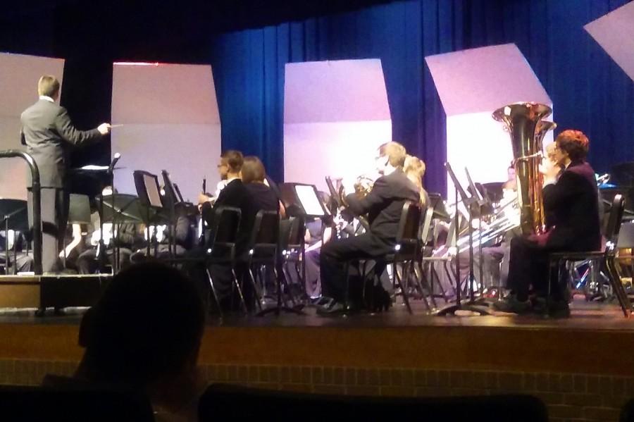 The Symphonic Band plays at its holiday concert on Thursday, Dec. 3.