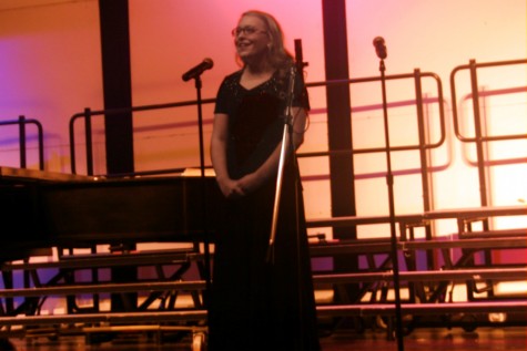 Cami Clarembeau, junior, sings
