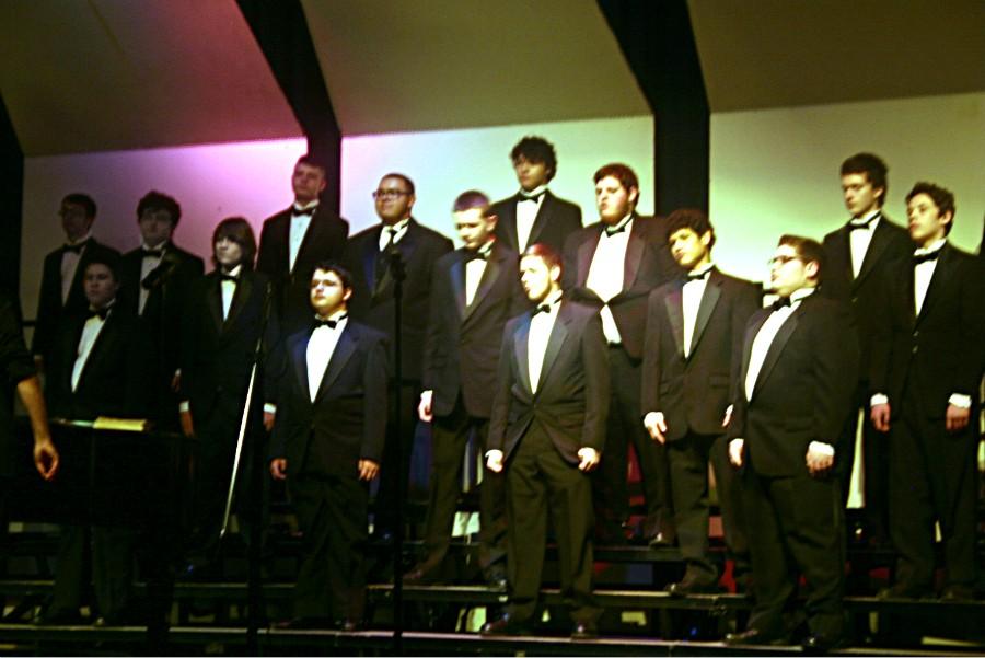 The Mens Chorus performs at the holiday choir concert on Thursday, Dec. 10.