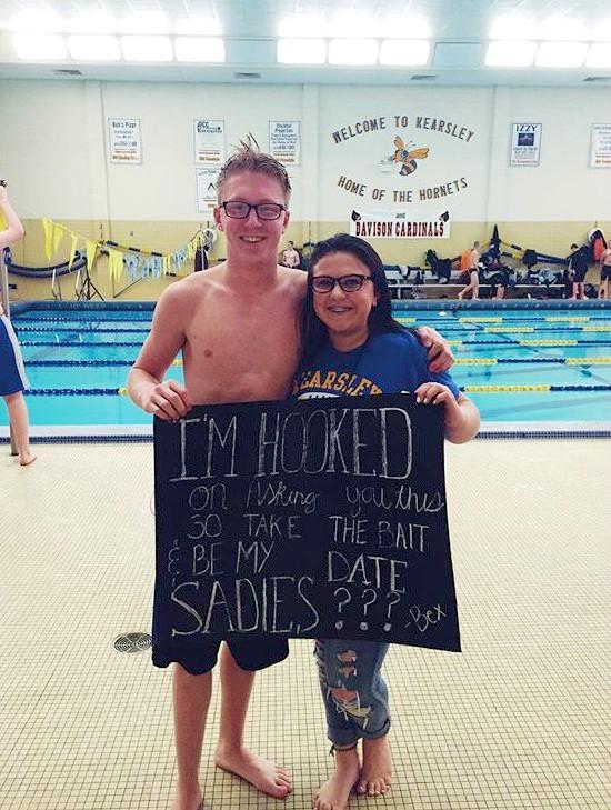Junior Rebecca Moyer is ready for Sadies with senior Trent Kehoe.