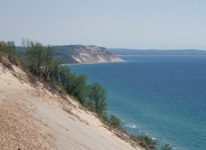 The dunes overlooking Lake Michigan.