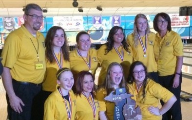 The girls bowling team won the D2 state title on Friday, March 4.