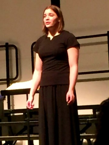 Claudia Moore, freshman, performs "Into the Night."