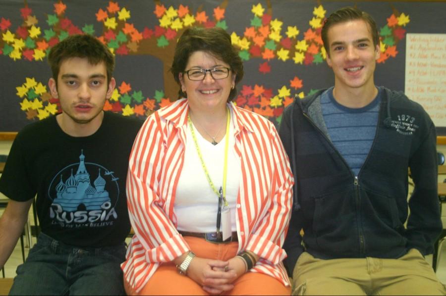 Ms. Kari Shaw, English teacher, likes have her sons Alec (left) and Ben in school with her.