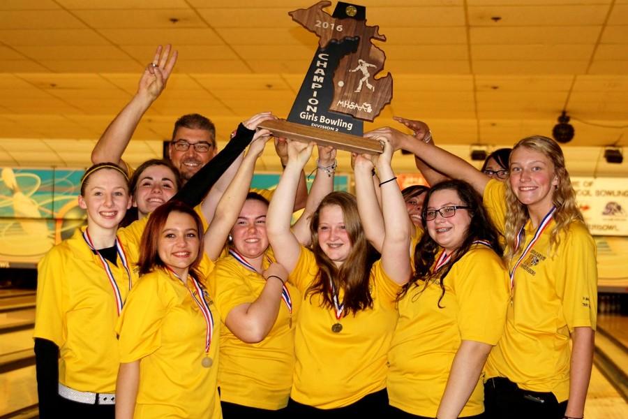 The girls bowling team won its third consecutive state title Friday, March 4.