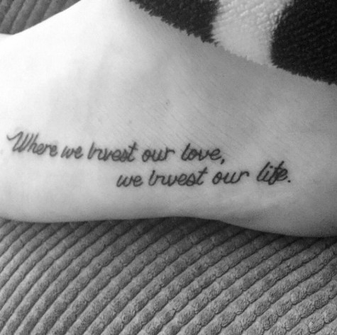 Izabel Swayne uses tattoos and song lyrics to express herself.