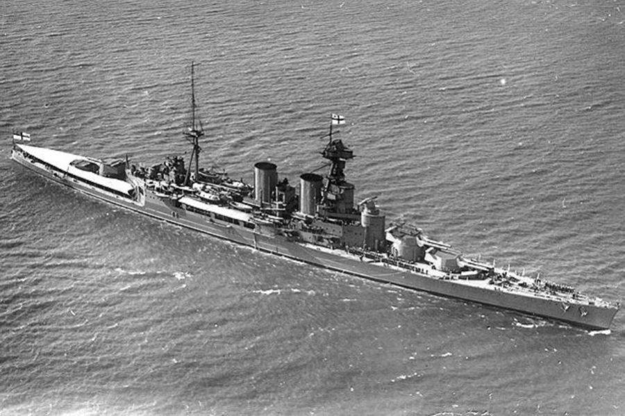 The HMS Hood, photographed in 1921. 
