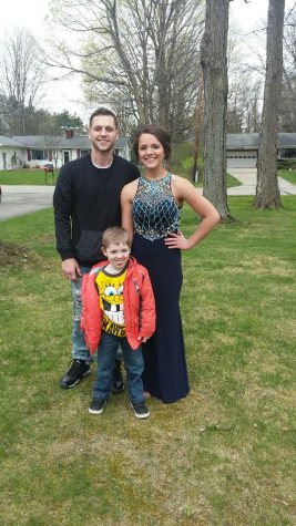 Aubrey Scott (right) with her brother and her nephew.