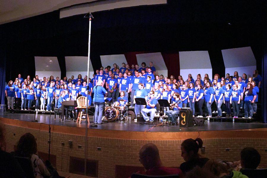 The choirs performed in the annual pop concert Monday, May 16, and Tuesday, May 17.