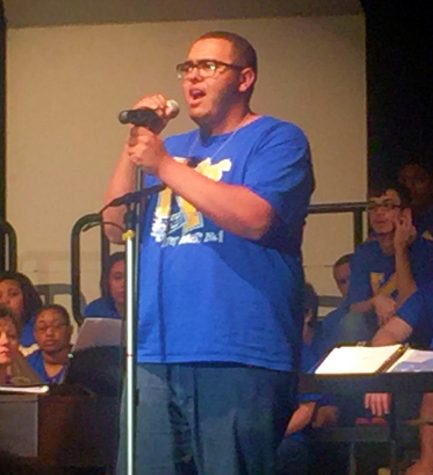 Senior Zack Broughton sings "Haven't Met You Yet" by Michael Bublé.