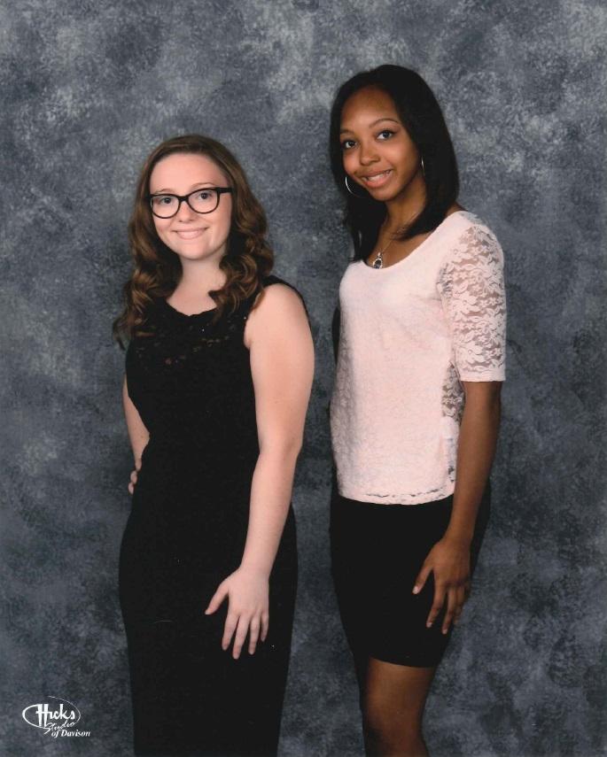Sophomores Heather McNeill (left) and Demia Johnson represent the Sophomore Class.