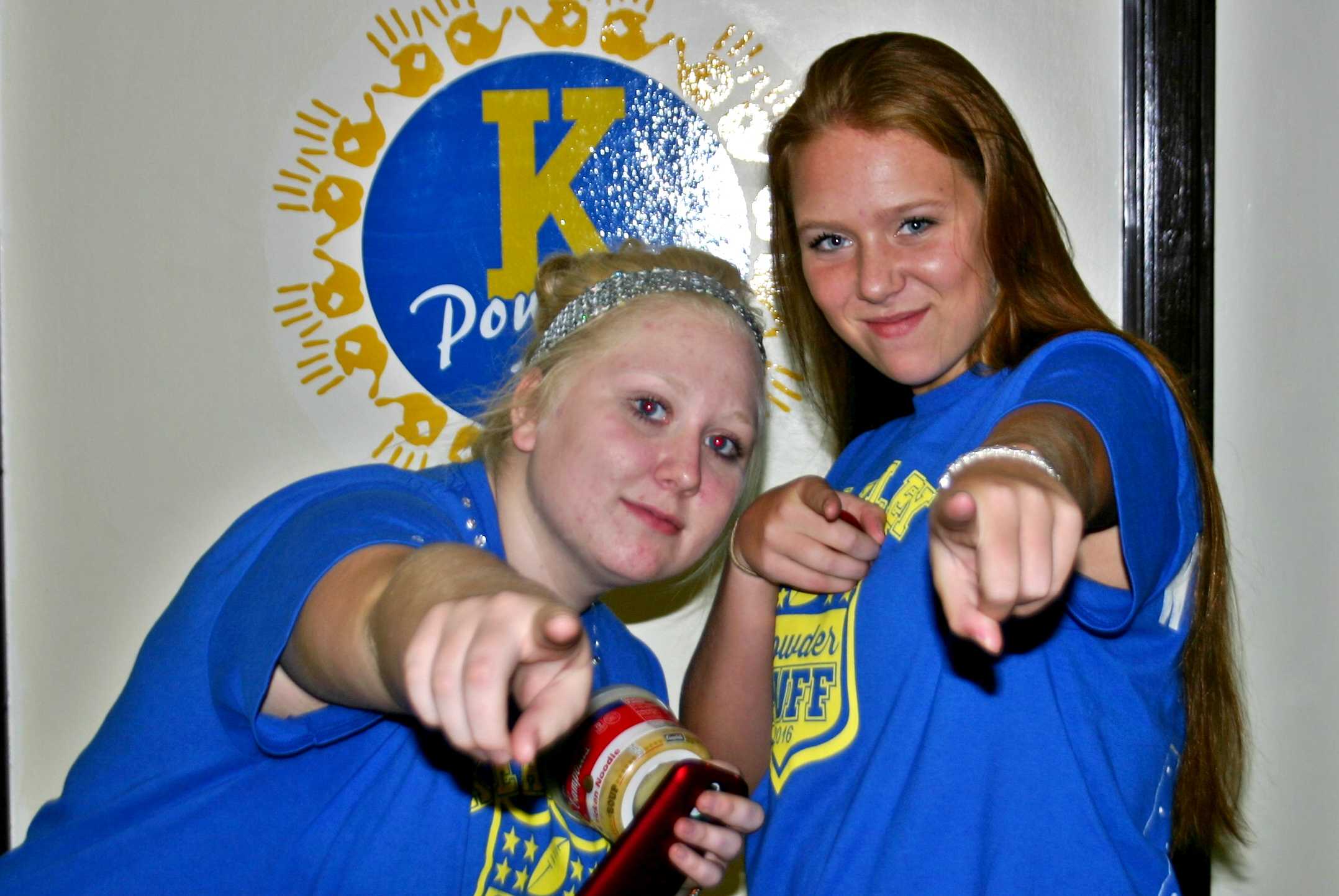 Seniors Sam Lepard (left) and Savanna Wallace are ready to play in the powder puff championship Wednesday, Oct. 5.