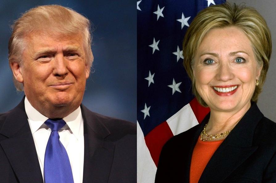Mr. Donald Trump (left) is the Republican candidate for president. Sec. Hillary Clinton is the Democratic candidate.