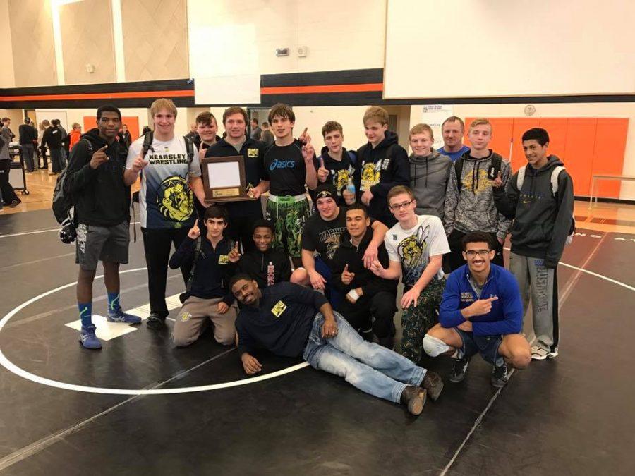 The+wrestling+team+took+first+place+at+the+Metro+League+tournament+Saturday%2C+Feb.+4%2C+at+Flushing+Middle+School.+The+tournament+victory+also+clinched+the+overall+league+championship+for+the+Hornets.