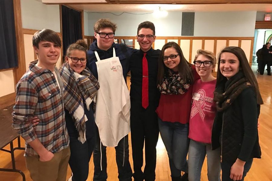 Some of the Student Council volunteered at the Masonic temple during the holidays. 