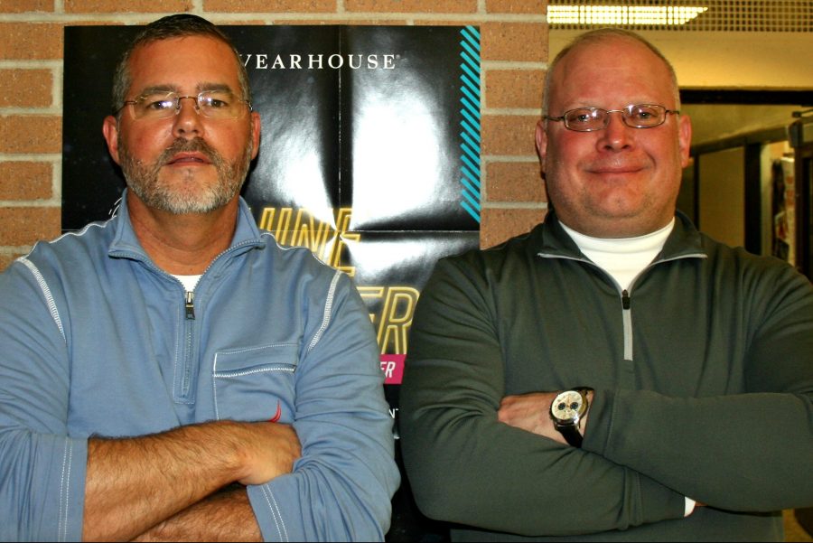 Soon-to-be Assistant Superintendent Brian Wiskur (left) and soon-to-be Principal Matt Moore are excited about their promotions.