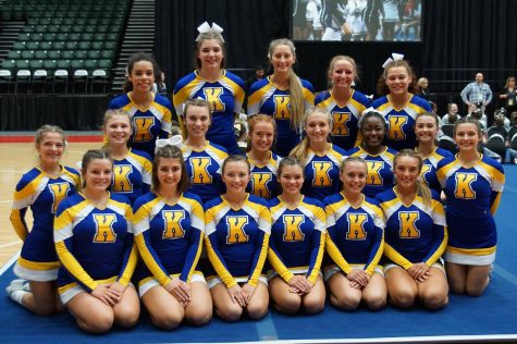 The cheer team took seventh place after its first trip to the MHSAA Division 2 state final in Grand Rapids on Saturday, March 4.