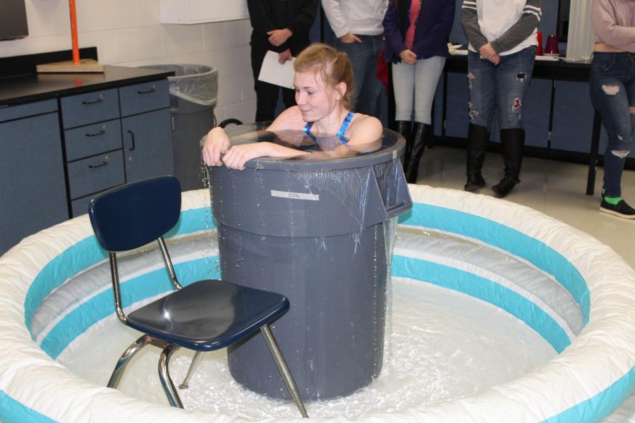 Human Anatomy performs a hydro-static weigh.