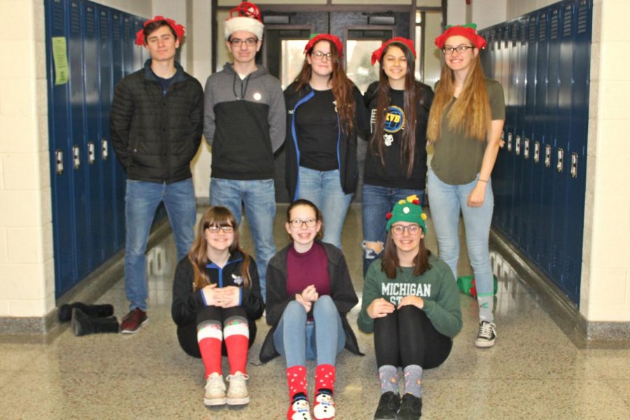 Christmas hats, socks make school merry and bright