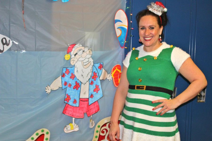 tropical christmas dress