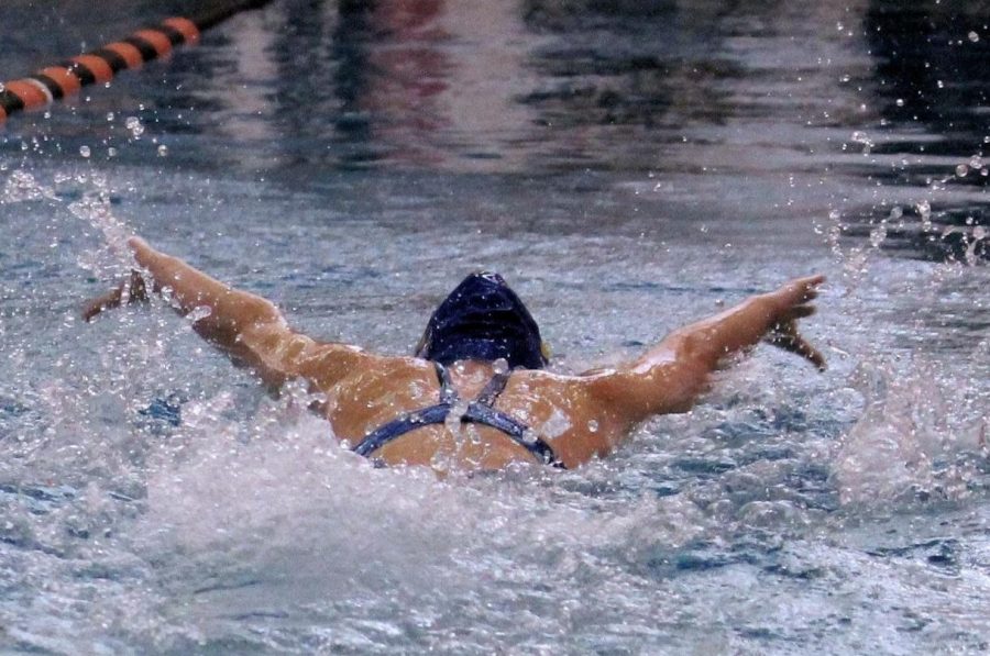 Junior Maddie Raysin competes in swimming, which is one of the many activities she participates in.