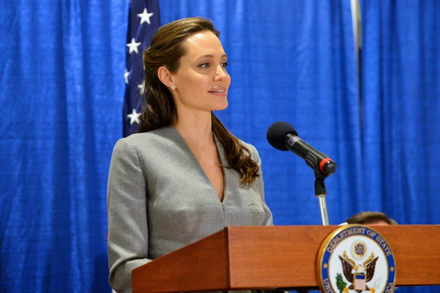 Angelina Jolie speaks at an interfaith Iftar reception for World Refugee Day.