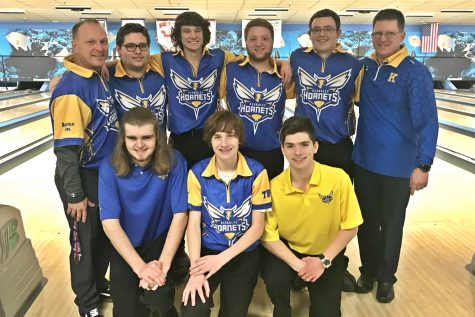 The boys bowling team won the Metro League title outright after beating Flushing on Thursday, Feb. 15.