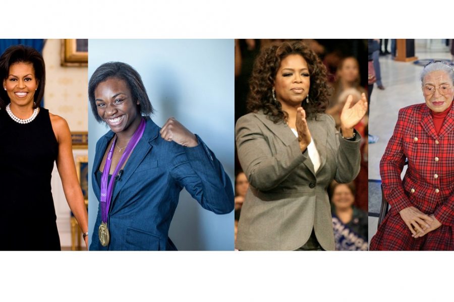 Michelle Obama (left), Claressa Shields, Oprah Winfrey, and Rosa Parks are only a portion of the black women inspiring others.