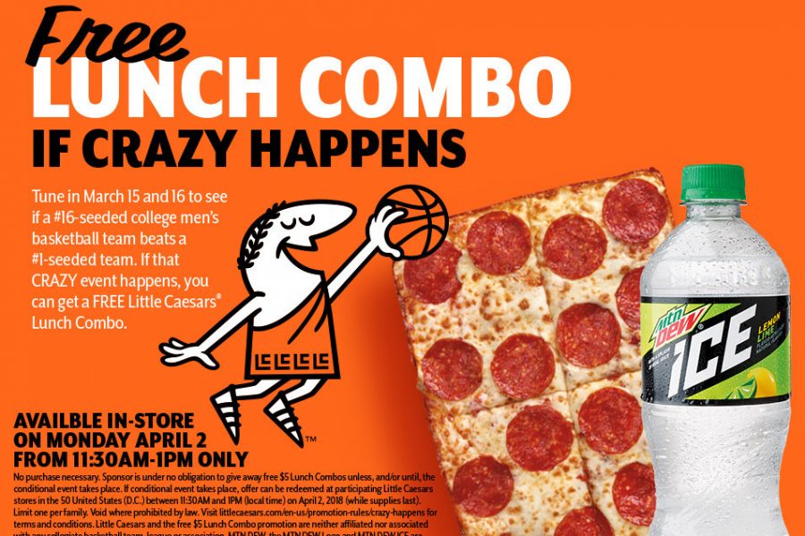 Free Lunch Combo If Crazy Happens (PRNewsfoto/Little Caesars)